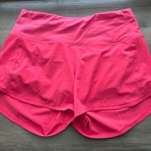Lululemon High Rise Speed Up Short 4” inseam pink